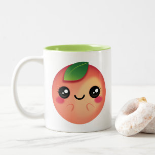 Kawaii Peach Zweifarbige Tasse