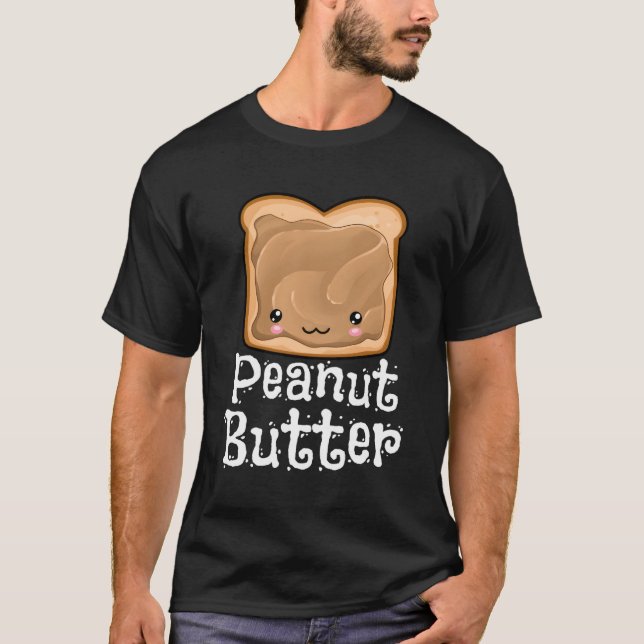 Kawaii Peanut Butter Jelly Pbj Halloween Twins T-Shirt (Vorderseite)