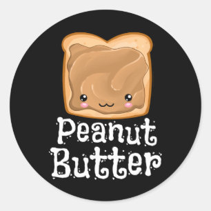 Kawaii Peanut Butter Jelly Pndj Halloween Matching Runder Aufkleber