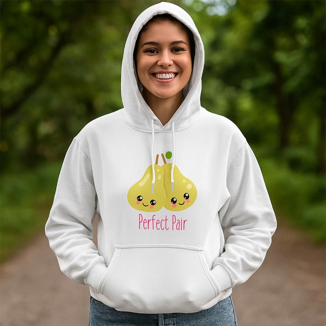 Kawaii Pear Couple Perfect Pair Funny Pub Hoodie (Von Creator hochgeladen)