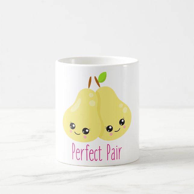 Kawaii Pear Couple Perfect Pair Funny Pub Kaffeetasse (Von Creator hochgeladen)