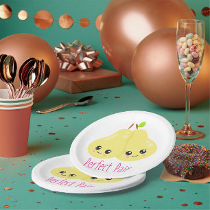Kawaii Pear Couple Perfect Pair Funny Pub Pappteller