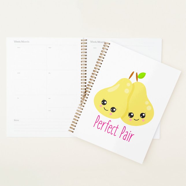Kawaii Pear Couple Perfect Pair Funny Pub Planer (Von Creator hochgeladen)
