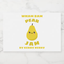 Kawaii Pear Jam Lebensmitteletikett