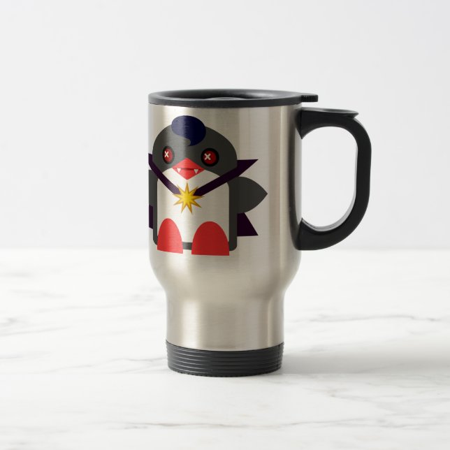 Kawaii Penguin Vampire Reisebecher (Rechts)