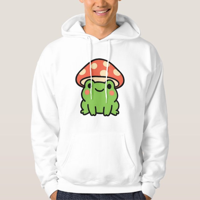 Kawaii-Pilz-Frosch-Hoodie Hoodie (Vorderseite)