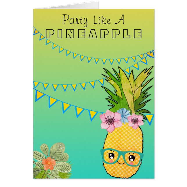 Kawaii Pineaple Tropical Beach Party Food Themed (Vorne)