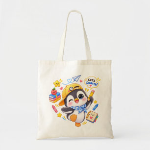 Kawaii Pinguin Lass uns lernen Schul-Tasche Tragetasche