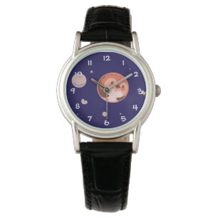 Kawaii Pinguin-Planet Pluto Armbanduhr