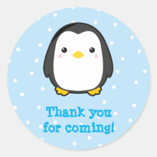Kawaii Pinguin Runder Aufkleber