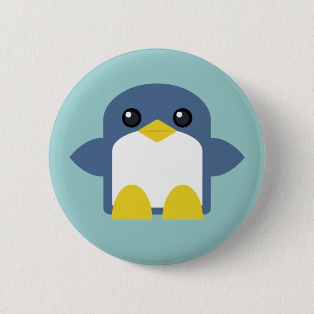 Kawaii-Pinguin-Sweety-Twey Button (Vorderseite)