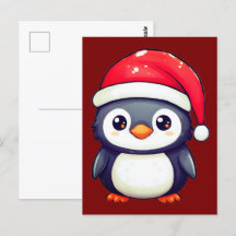 Kawaii Pinguin Tragen eine gemütliche Weihnachtsma