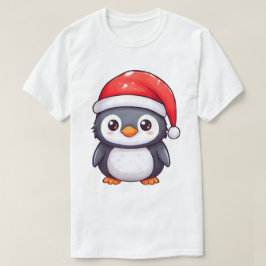 Kawaii Pinguin Tragen eine gemütliche Weihnachtsma T-Shirt