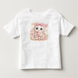 – Kawaii Pink Cat Graphic Tee for Girls & Boys