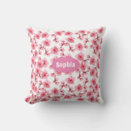 kawaii pink cherry blossoms kissen