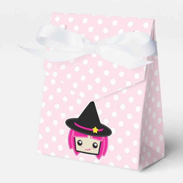 Kawaii Pink Haahaarige Hexe-Geschenkboxen Geschenkschachtel (Vorderseite)