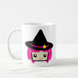 Kawaii Pink Haahaarige Hexe-Tasse Kaffeetasse