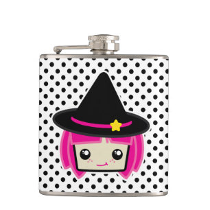 Kawaii Pink Haarblatte Hexenflasche Flachmann