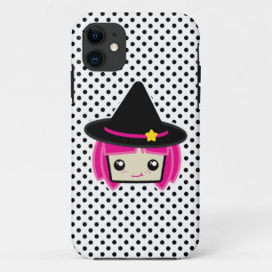 Kawaii Pink Haired Hexe iPhone Case