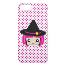 Kawaii Pink Haired Hexe iPhone Case