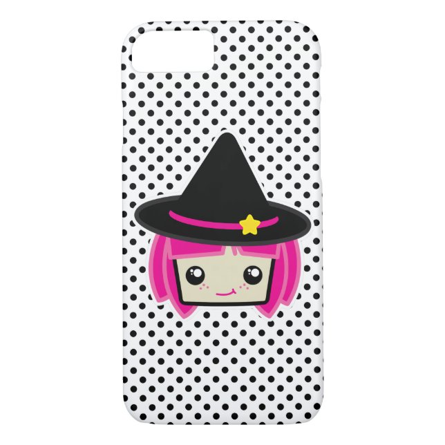 Kawaii Pink Haired Hexe iPhone Case