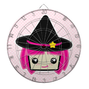 Kawaii Pink Haired Witz Dart Board Dartscheibe