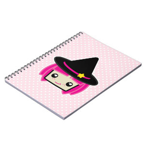 Kawaii Pink Haired-Witz-Notebook Notizblock
