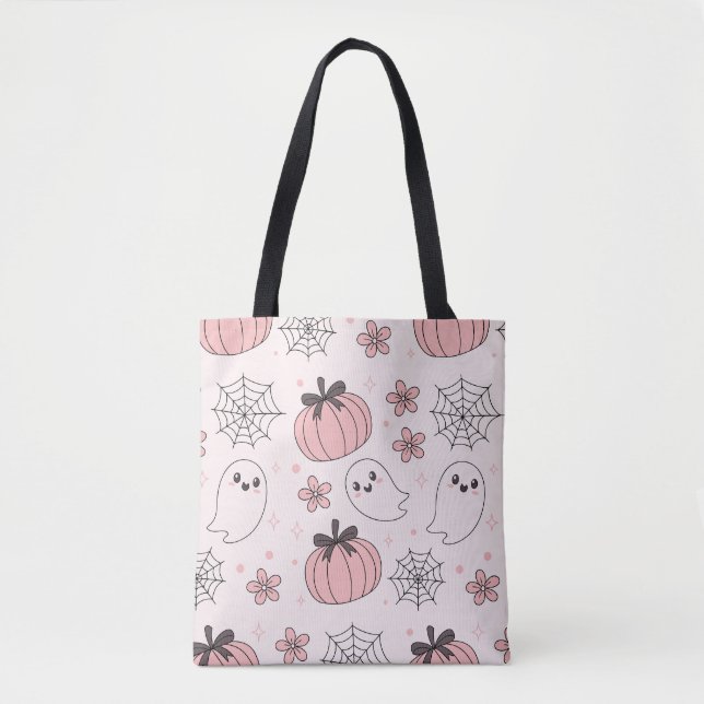Kawaii Pink Halloween Ghosts & Pumpkins (Vorderseite)