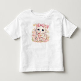 – Kawaii Pink Katze Grafik T-Shirt für Mädchen und