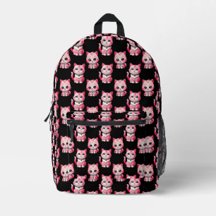 Kawaii Pink Kitty Cats Design Bedruckter Rucksack
