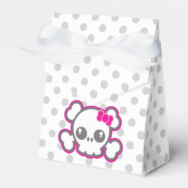 Kawaii Pink Ribbon Skull Geschenkboxen Geschenkschachtel (Vorderseite)