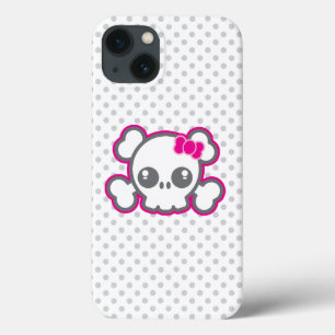 Kawaii Pink Ribbon Skull iPad Fall Case-Mate iPhone Hülle