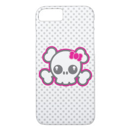 Kawaii Pink Ribbon Skull iPhone Case