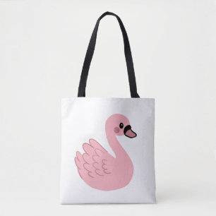 Kawaii Pink Swan - Niedlicher Cartoon Tierdesign