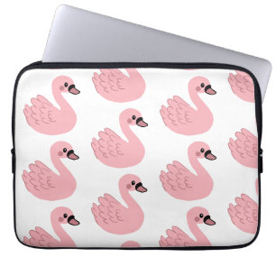 Kawaii Pink Swan - Niedlicher Cartoon Tierdesign Laptopschutzhülle
