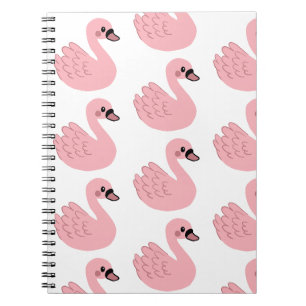 Kawaii Pink Swan - Niedlicher Cartoon Tierdesign Notizblock