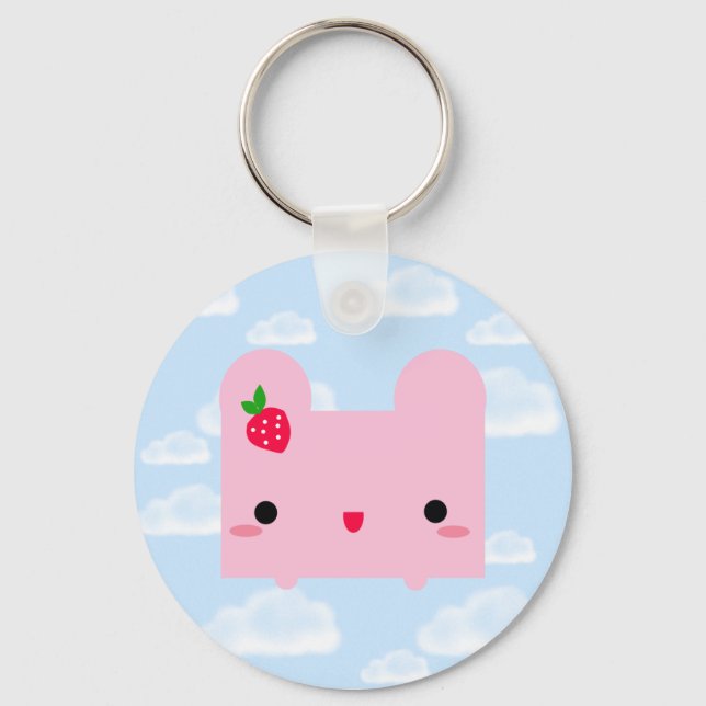 Kawaii Pinku Ripou Schlüsselanhänger (Vorderseite)