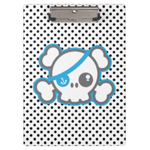 Kawaii Pirate Skull Clip Board Klemmbrett