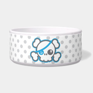 Kawaii Pirate Skull Dog Bowl Napf