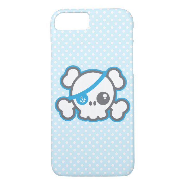 Kawaii Pirate Skull iPhone Case (Rückseite)
