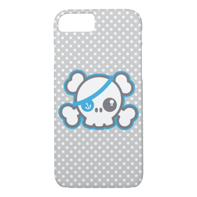 Kawaii Pirate Skull iPhone Case (Rückseite)