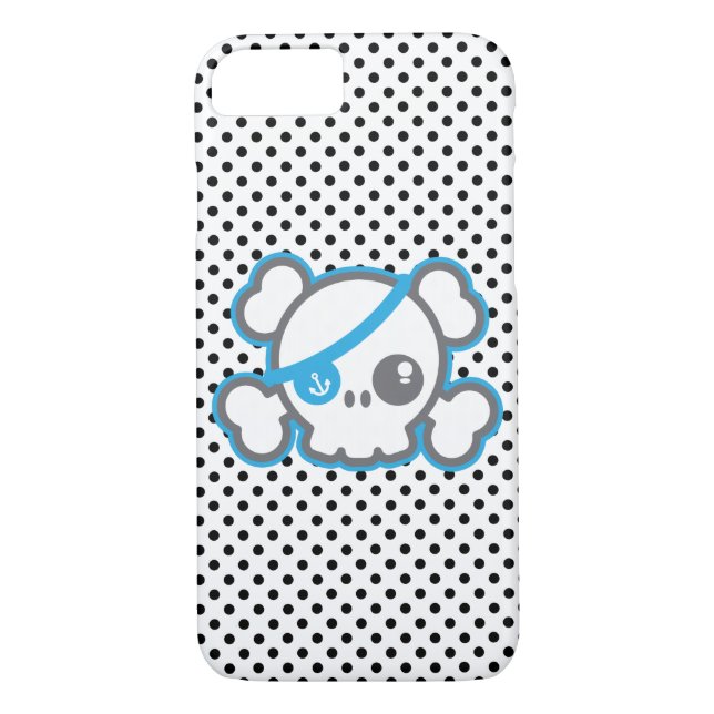 Kawaii Pirate Skull iPhone Case (Rückseite)