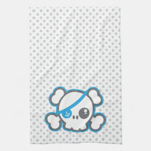 Kawaii Pirate Skull Kitetücher Küchentuch
