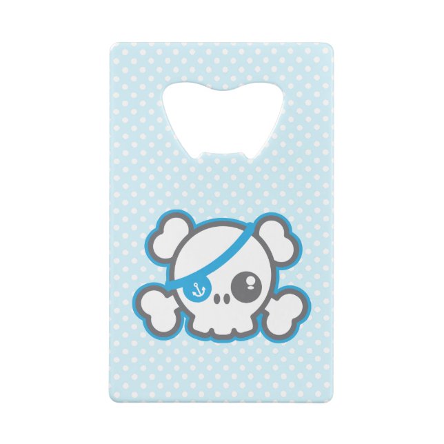 Kawaii Pirate Skull Kreditkarte Flaschenöffner (Rückseite)