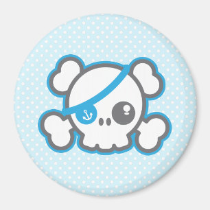 Kawaii Pirate Skull Magnet
