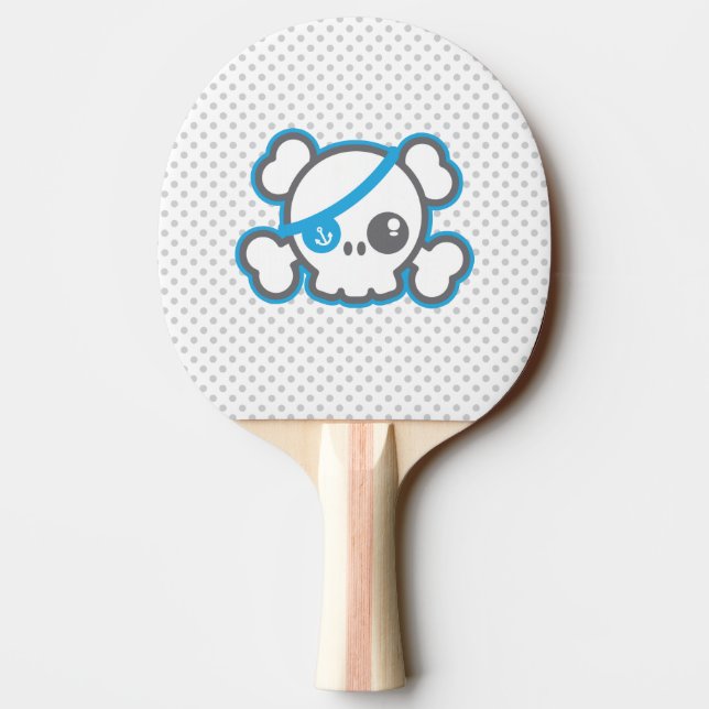 Kawaii Pirate Skull Ping Pong Paddle Tischtennis Schläger (Rückseite)