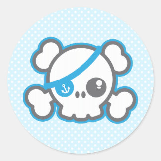 Kawaii Pirate Skull Stickers