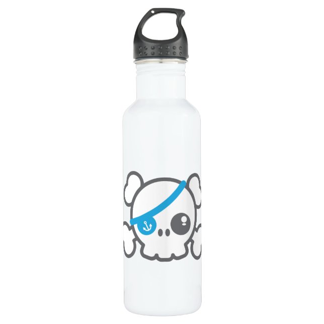 Kawaii Pirate Skull Trinkflasche (Vorderseite)
