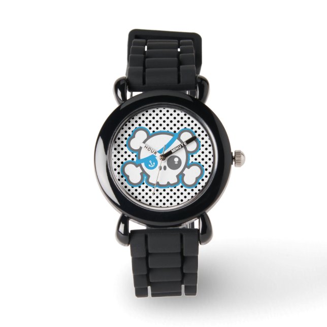 Kawaii Pirate Skull Watch Armbanduhr (Vorderseite)