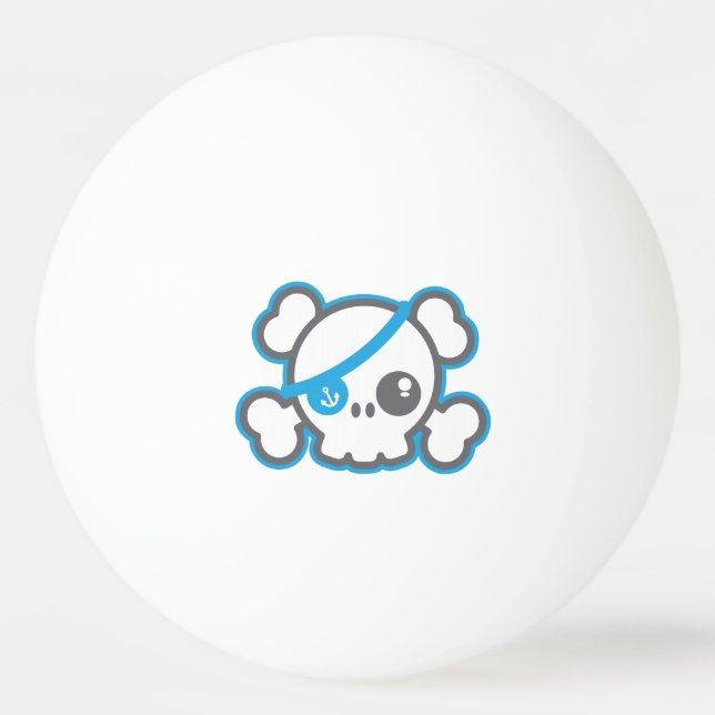 Kawaii Piraten-Schädel-Klingeln Pong Bälle Tischtennisball (Rückseite)